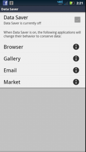 data saver android 2.3.6